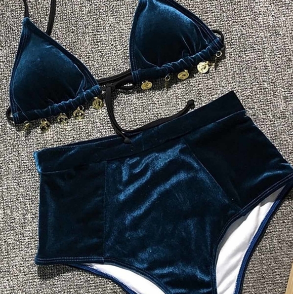 🆕 BLUE VELVET BIKINI - Picture 2 of 3